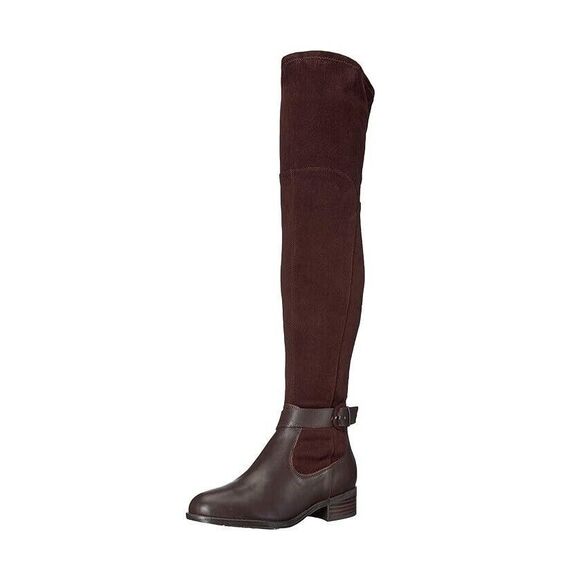 Nine West Womens 5 M Dark Brown Thigh High Riding Boots NIB ZB7 - Picture 1 of 7